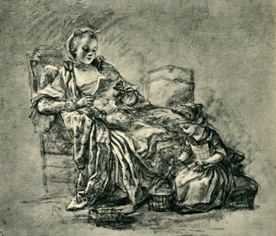 De brief, midden-late 18e eeuw door Jean Baptiste Simeon Chardin
