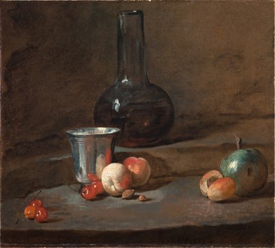 De zilveren beker, ca. 1728 (olieverf op doek) door Jean Baptiste Simeon Chardin