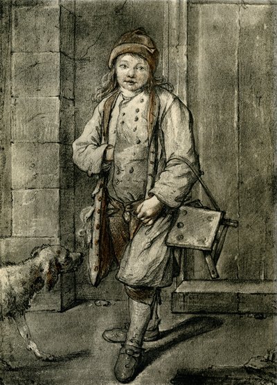 De schoenpoetser door Jean Baptiste Simeon Chardin
