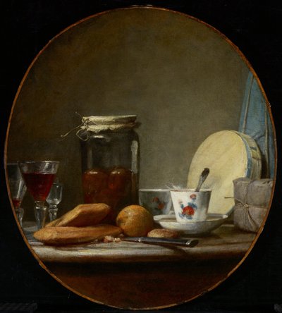 Pot abrikozen door Jean Baptiste Simeon Chardin