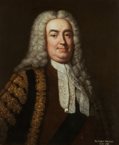 Portret van Sir Robert Walpole door Jean Baptiste van (studio of) Loo