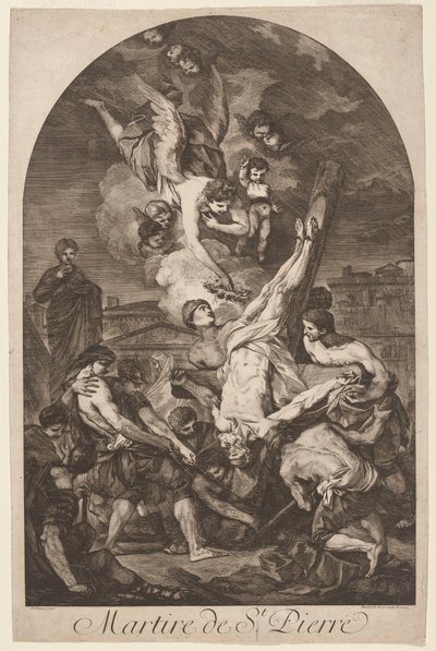 Marteldood van Sint Pieter door Jean Barbault, after Pierre Hubert Subleyras