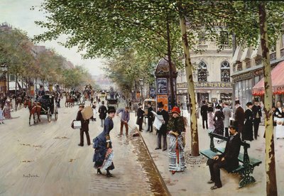 Parijse Straatscène door Jean Beraud