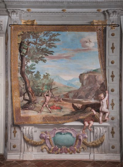 Bacchus vecht met de slang die door Juno naar hem is gestuurd door Jean Boulanger
