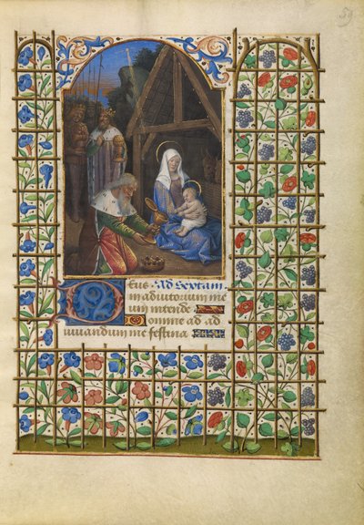 De aanbidding van de Wijzen door Jean Bourdichon