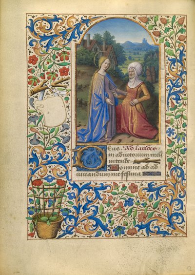 Die Heimsuchung door Jean Bourdichon