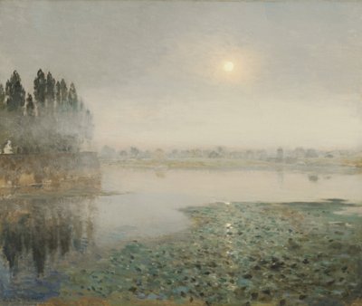 Mist op de rivier door Jean Charles Cazin