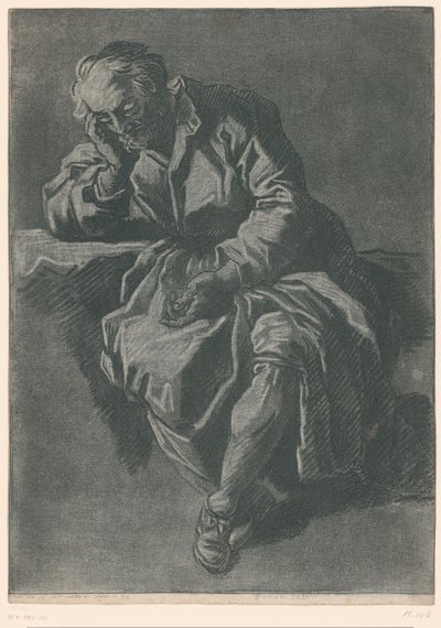 Zittende man door Jean Charles François