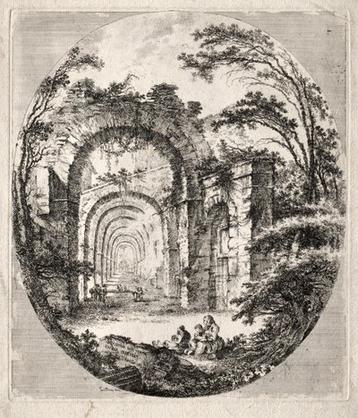 Oude Ruïnes door Jean Claude Richard de Saint Non