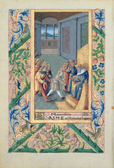 Ms Lat. Q.v.I.126 f.53v David wordt naar Saul gestuurd, uit het 