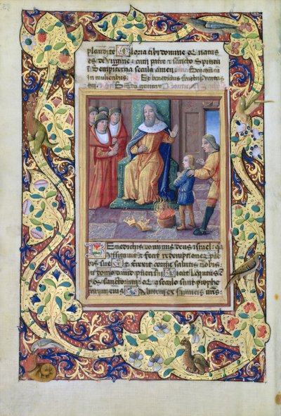 Jozef interpreteert de dromen van de farao, uit het Getijdenboek van Lodewijk van Orléans, 1490 door Jean Colombe