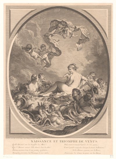 Geboorte en triomf van Venus door Jean Daullé