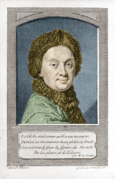Pierre Louis Moreau de Maupertuis, astronoom, gegraveerd door J. Daullé in 1755 door Jean Daullé