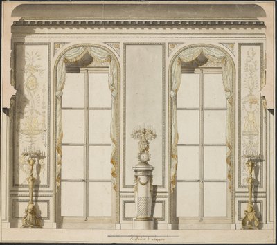 Architectonisch Project voor de Grande Galerie van het Hotel de Madame de Mazarin in Parijs door Jean Desmosthene Dugourc