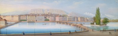 Meer van Genève: uitzicht op het meer door Jean Dubois