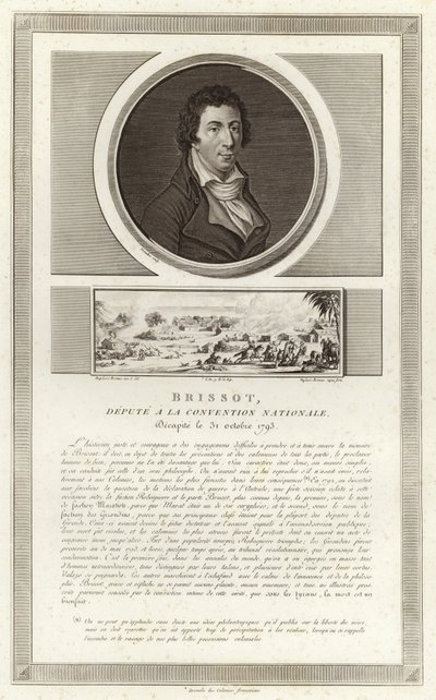 Portret van Jacques Pierre Brissot door Jean Duplessi Bertaux