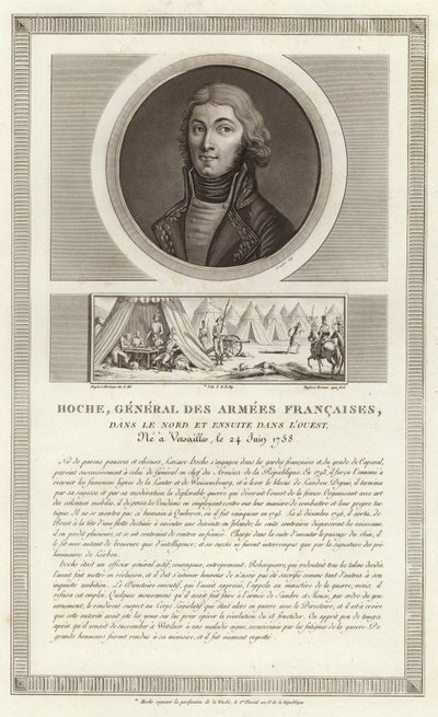 Portret van Lazare Hoche door Jean Duplessi Bertaux