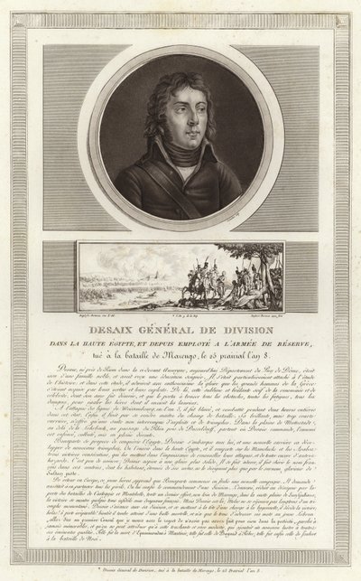 Portret van Louis Desaix door Jean Duplessi Bertaux