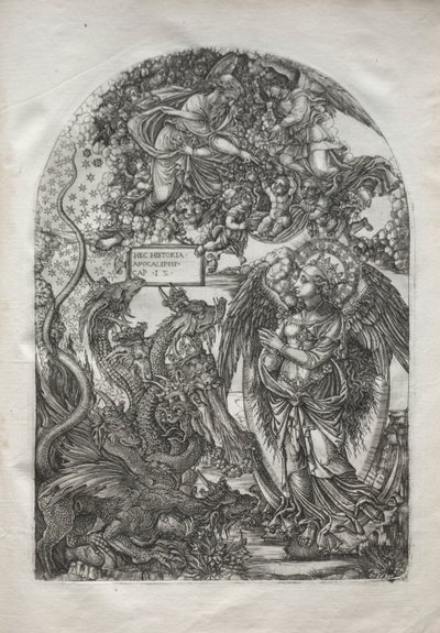 De Apocalyps: St. Michael en de Draak, 1546-1556 door Jean Duvet