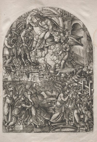 De Apocalyps: De wijnpers van de toorn van God door Jean Duvet
