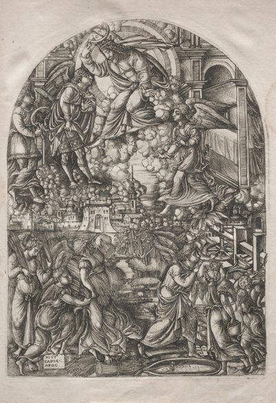 De Apocalyps: De Wijnpers van de Toorn van God door Jean Duvet