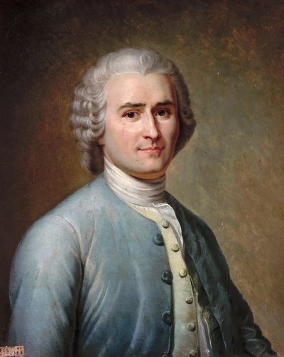 Portret van Jean-Jacques Rousseau door Jean Edouard Lacretelle