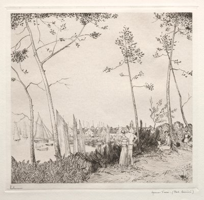 De Promenade aan de haven door Jean Emile Laboureur