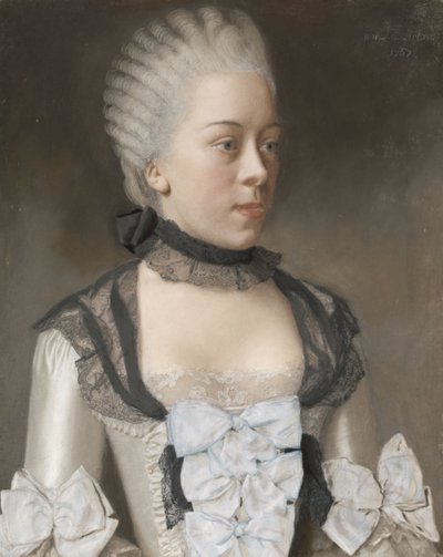 Wilhelmina Hillegonda Schuyt door Jean Etienne Liotard (signed by artist)