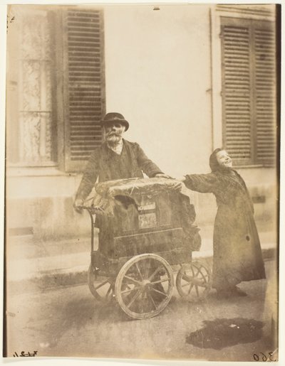 Orgelspeler door Jean Eugène Auguste Atget