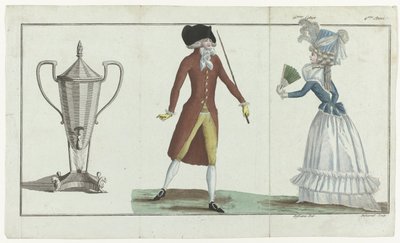 Het eerste modetijdschrift door Jean Florent (after) Defraine