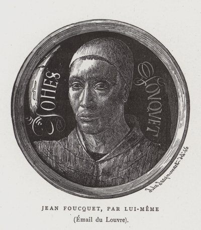 Zelfportret van de 15e-eeuwse Franse schilder Jean Foucquet door Jean Fouquet