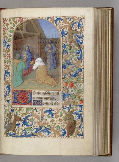 De aanbidding der wijzen Getijdenboek, 1450-1499 door Jean Fouquet