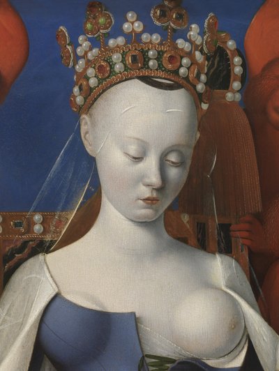 Maagd en Kind omringd door cherubijnen en serafijnen, detail door Jean Fouquet