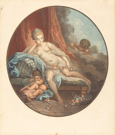 Venus in Reflectie door Jean Francois Janinet