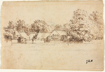 Huisjes door Jean Francois Millet