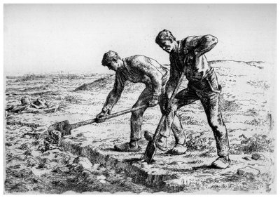 Gravers, ca. 1835-1875, 1924 door Jean Francois Millet