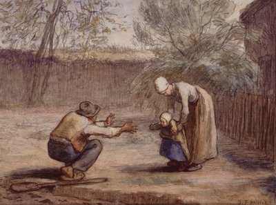 Eerste stappen door Jean Francois Millet