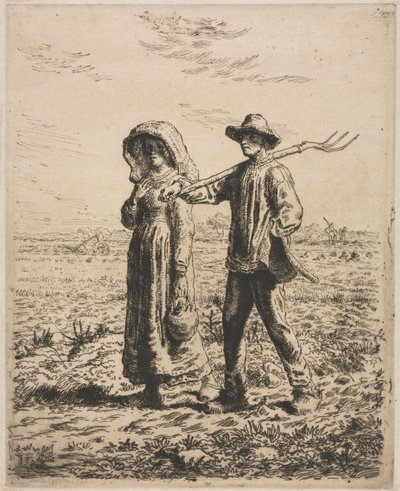 Aan het werk gaan door Jean Francois Millet