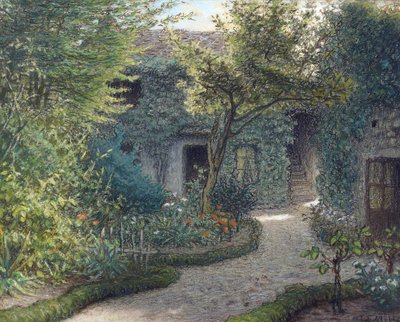 Het huis van Theodore Rousseau in Barbizon door Jean Francois Millet