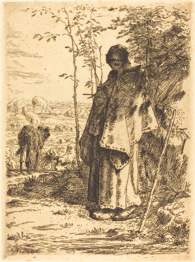 De Grote Herderin door Jean Francois Millet