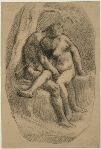 De Geliefden door Jean Francois Millet