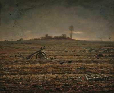 De Vlakte van Chailly met Eg en Ploeg door Jean Francois Millet