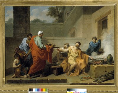 Oud Rome: Manius Curius Dentatus weigert de geschenken van de Samnieten door Jean François Pierre Peyron