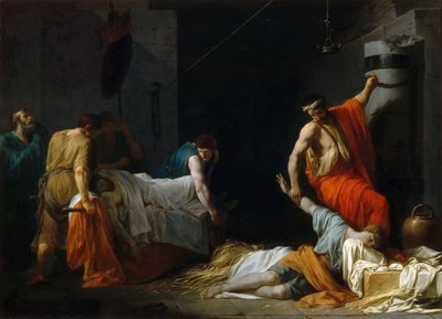 De begrafenis van Miltiades door Jean François Pierre Peyron