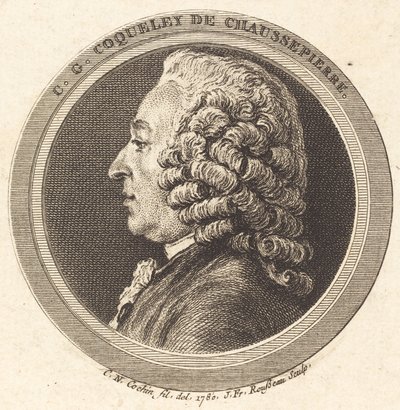 Charles-Georges Coqueley de Chaussepierre door Jean Francois Rousseau after Charles Nicolas Cochin II