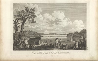 Uitzicht op de Petropavlovsk Haven, 1780s door Jean Francois de Galaup La Perouse
