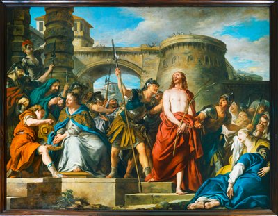 Christus voor Pilatus ... door Jean François de Troy