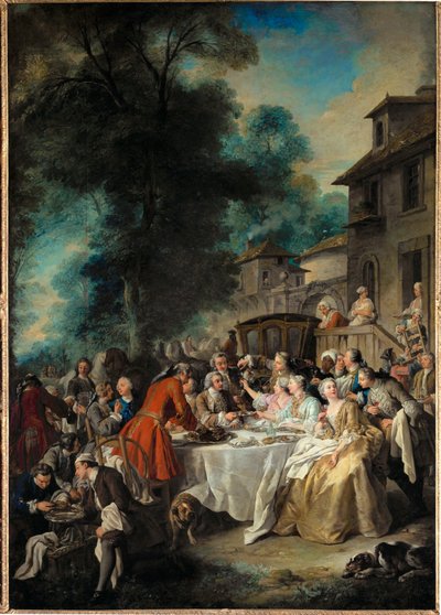 Een jachtlunch ... door Jean François de Troy