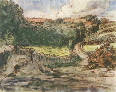 Duits: De boerderij van Neef in Gréville door Jean Francois Millet