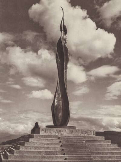 Zwitserland: Oorlogsmonument op de Forch, nabij Zürich door Jean Gaberell